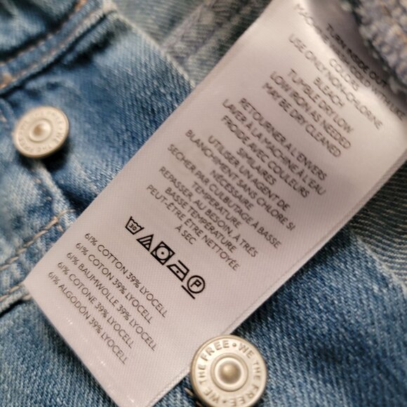 Free People Interstate Slouchy Denim Shorts Womens 29 Casual Y2K Jorts Relaxed - Picture 2 of 8